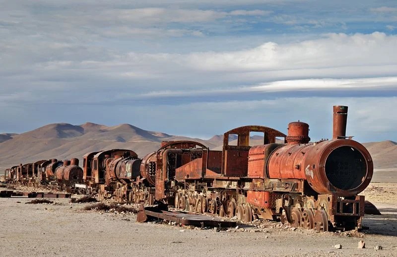 Cementerio de Trenes de Uyuni en Bolivia