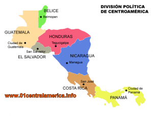 central america map