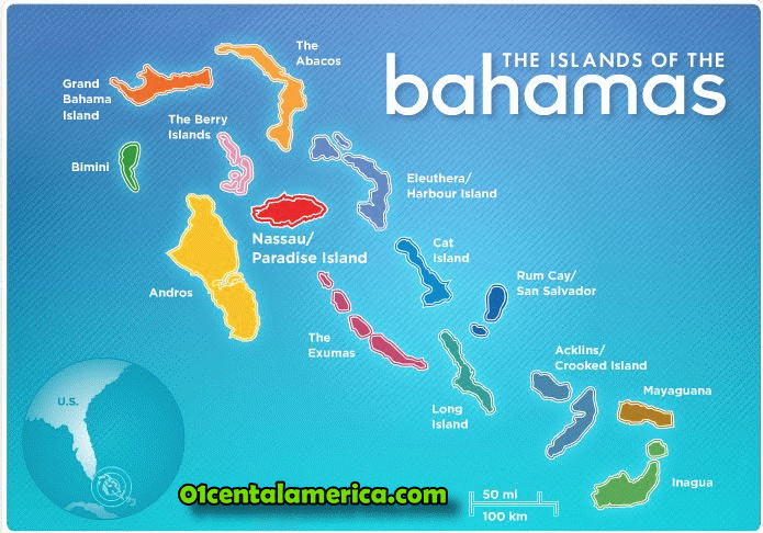 bahamas map islands