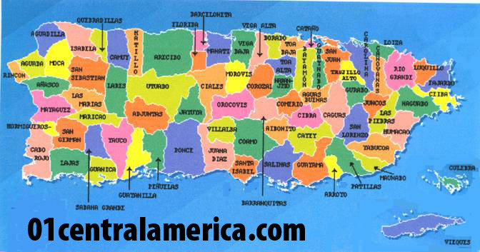 Map Of Puerto Rico With Provinces