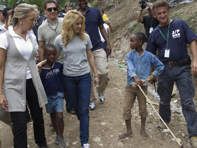 Shakira visiting Petionville Haiti