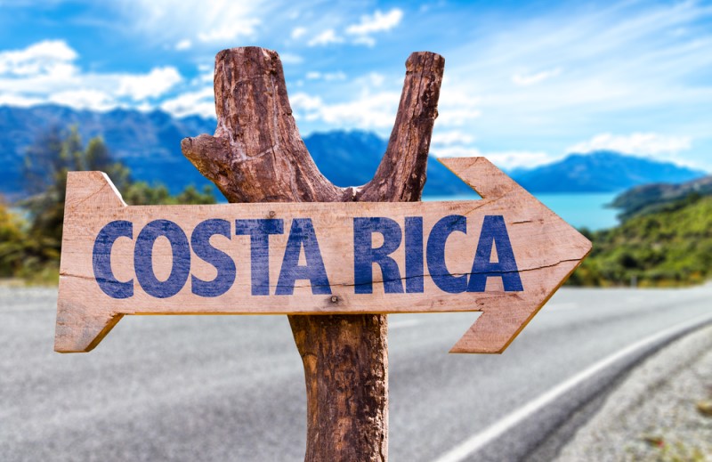 Costa Rica wooden sign