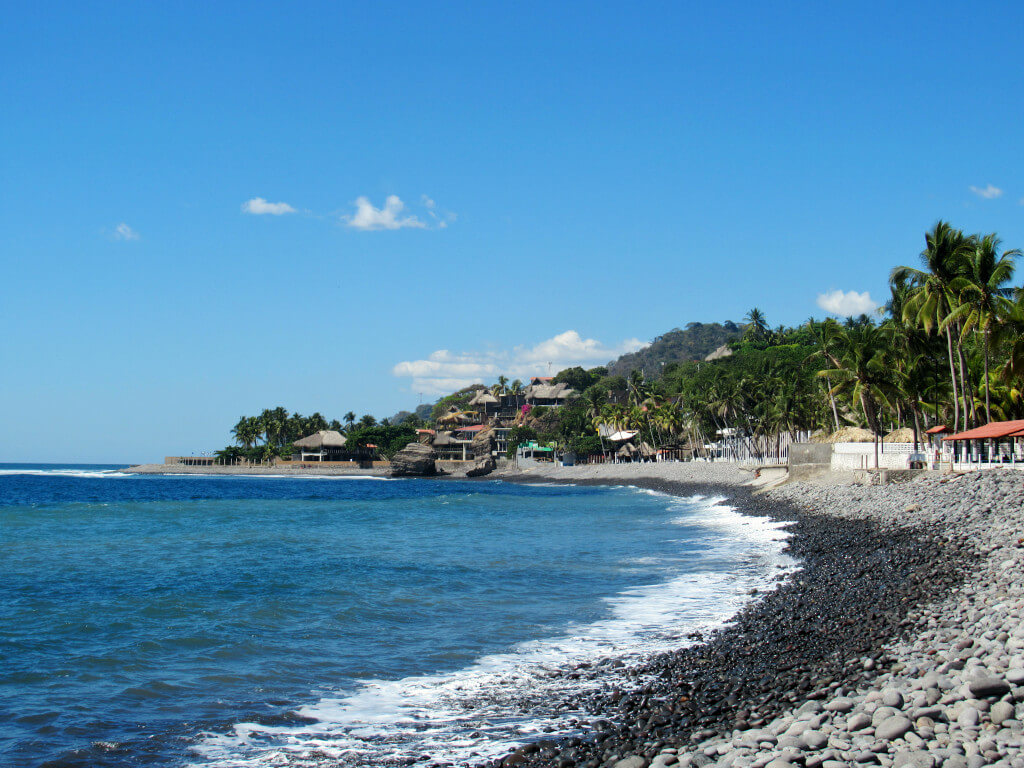 El Tunco beach in El Salvador